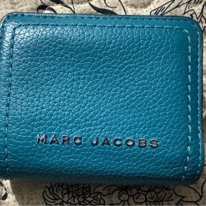 Marc Jacobs Turquoise Leather Mini Compact Wallet